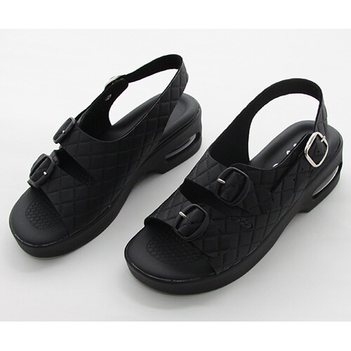 17631 エアーソールサンダル 黒S