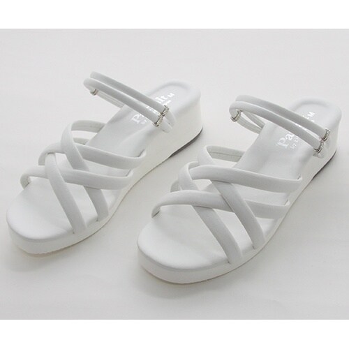 17004マルチ紐2WAYサンダル白LL