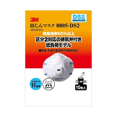 防じんマスク 排気弁付 10枚入 880