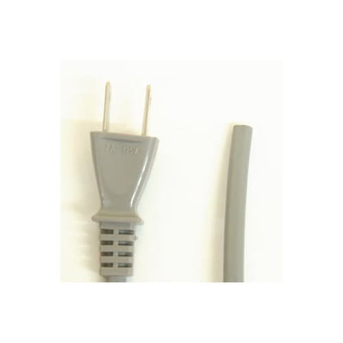 プラグ付き小判コード 灰色 0.75sq