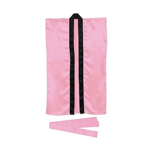 1144 サテンロングハッピ 桃 S