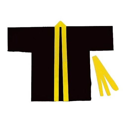 3187 カラー不織布ハッピ S 黒