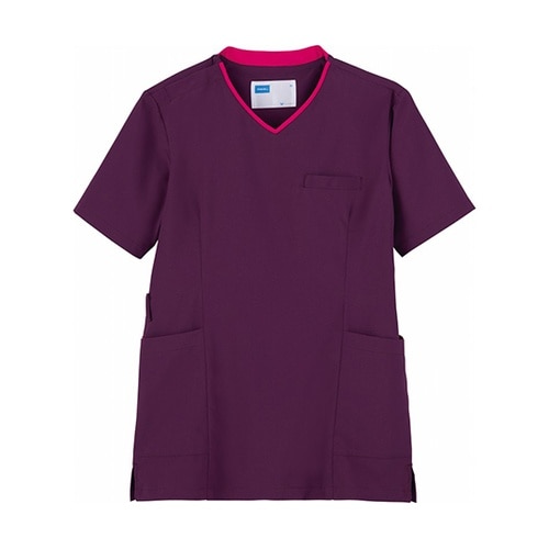 WH13095 スクラブ バーガンディM