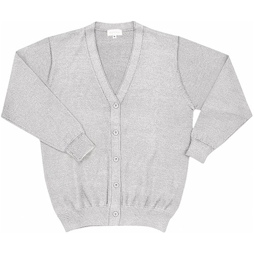 WH90019 カーディガン薄グレー3L