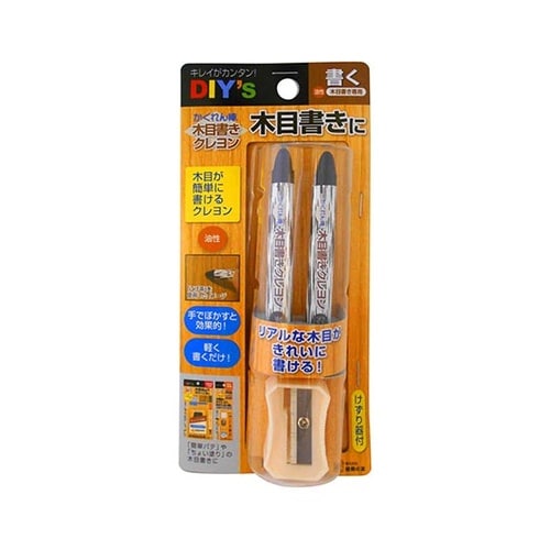 かくれん棒 木目書きクレヨン ブラウン