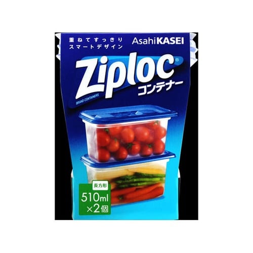ジップロクコンテナ長方形510ML2個入