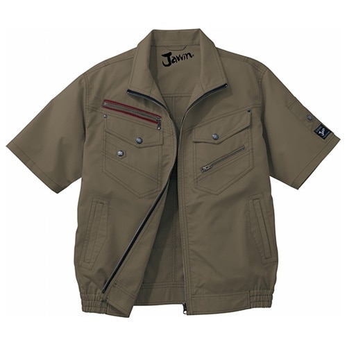 54040空調服半袖ブルゾンアーミー緑S