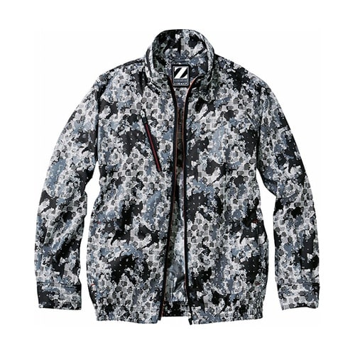 74050空調服長袖ブルゾン黒カモフラL