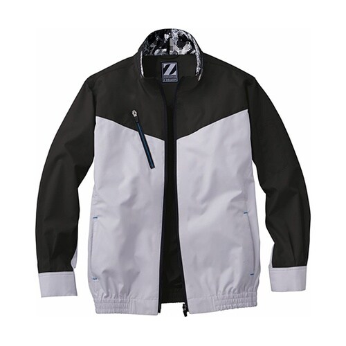 74050 空調服長袖ブルゾン銀×黒5L