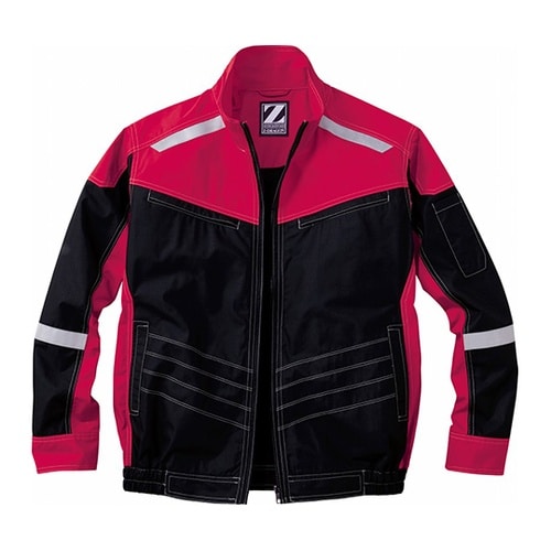 74100 空調服長袖ブルゾン 黒赤 S