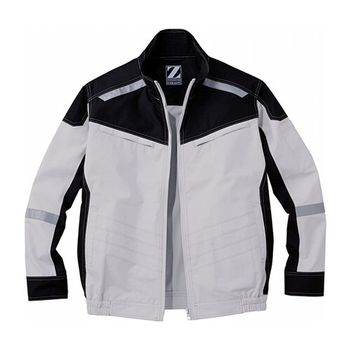 74100 空調服長袖ブルゾン 銀黒 L