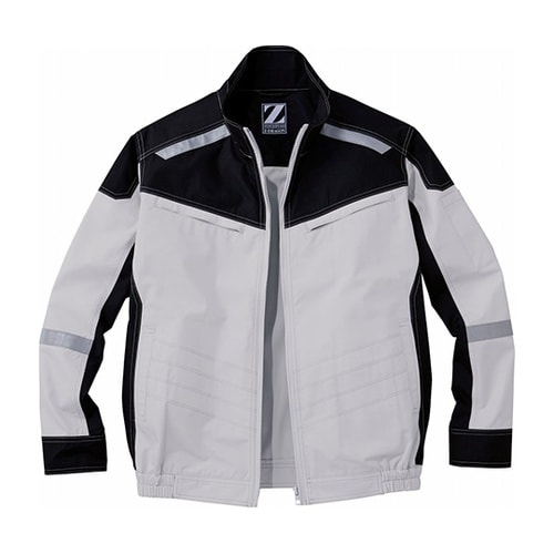 74100 空調服長袖ブルゾン銀×黒5L