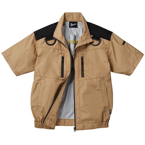 54090空調服半袖ブルゾンキャメル5L