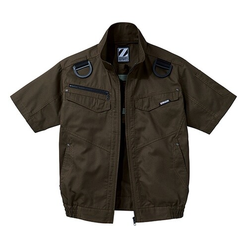 74130空調服半袖ブルゾンオリーブ5L