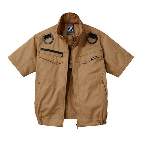 74130空調服半袖ブルゾンキャメルEL