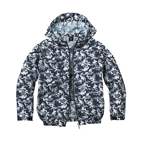 74170 長袖ブルゾン黒カモフラ LL