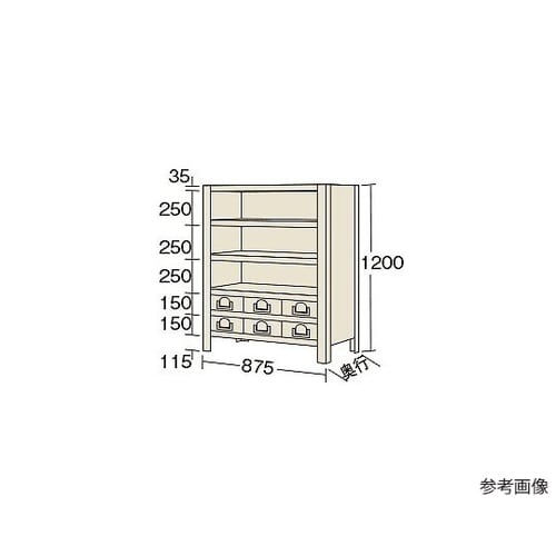 KW8116−6 物品棚 6段タイプ