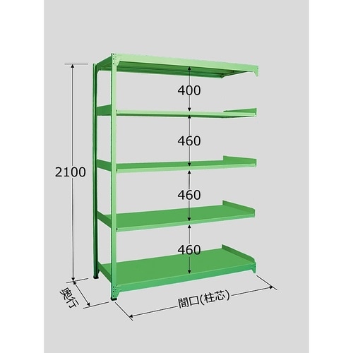 ML−2755R 中軽量棚 5段タイプ
