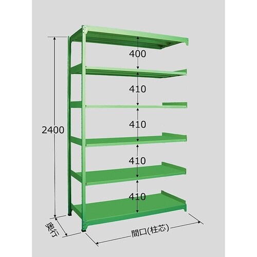 ML−3766R 中軽量棚 6段タイプ