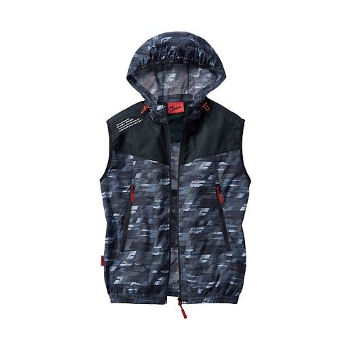 54130 空調服ベスト黒カモフラ LL