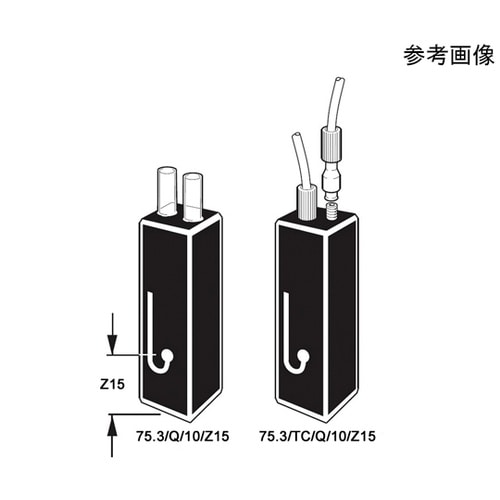 75.3/Q/20/Z15フロー石英セル