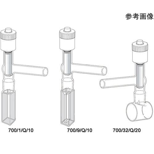 700/35/Q/100 コック石英セル
