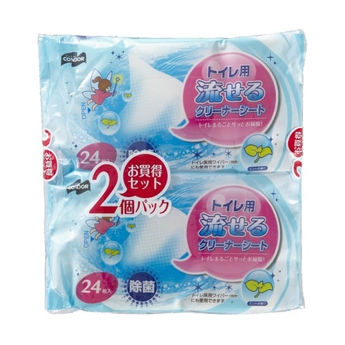 トイレ用流せるクリーナーシート 48枚入