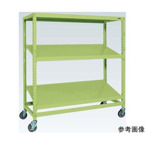 キャスターラックRK型(ゴム車・傾斜棚・