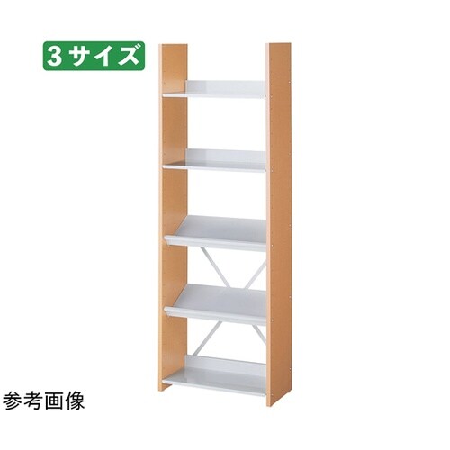 可動棚オープンラック5段 ナチュラル W