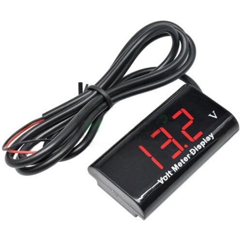 LEDデジタル電圧計 防水 レッド WD