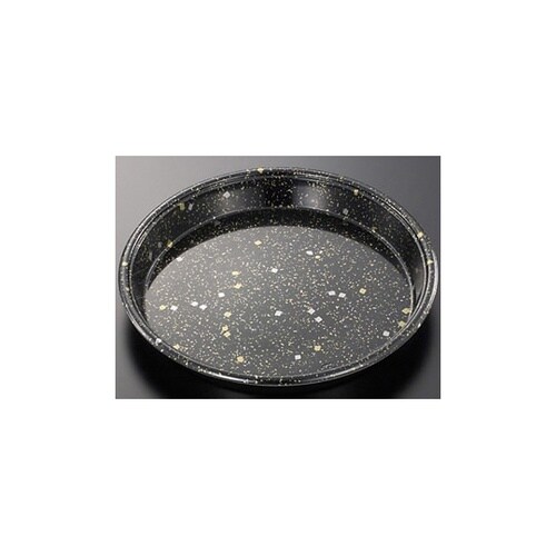 寿司容器 HS丸桶 50 黒金箔−BK