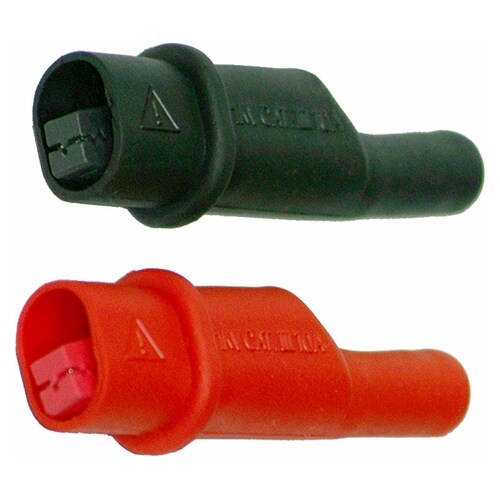 絶縁ミニワニ口クリップ 赤・黒セット T