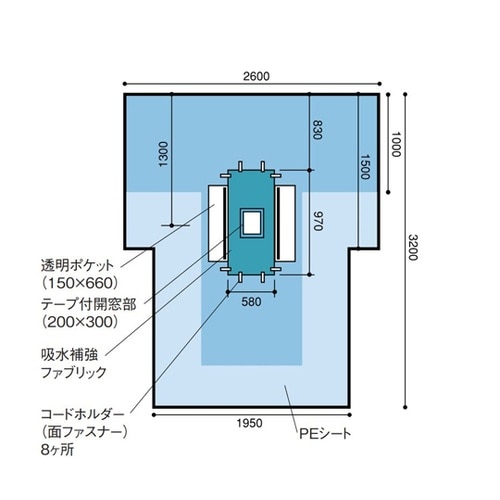 ポケット付ラパコレ用Tシート2 1セット