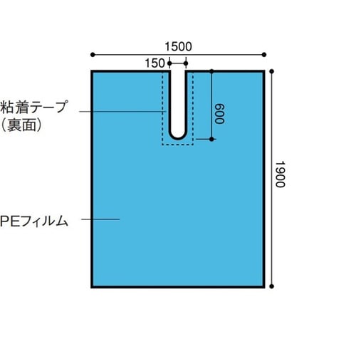 テープ付防水性U型シート 1セット(26