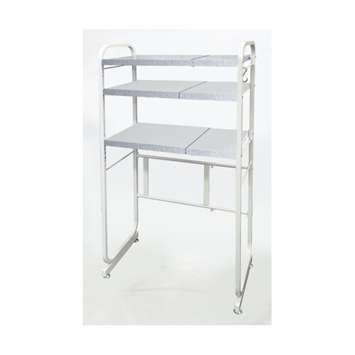 伸縮式キッチンペールラック3段ガルバタイ