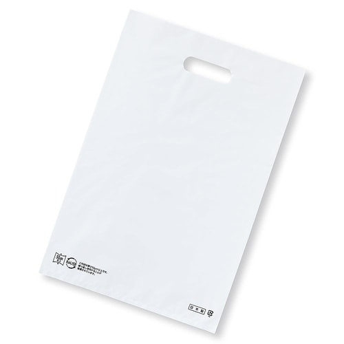 ポリ袋ハード型 白 30×45cm 厚み