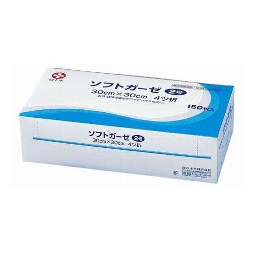 ソフトガーゼ 2号 4折 150枚×20
