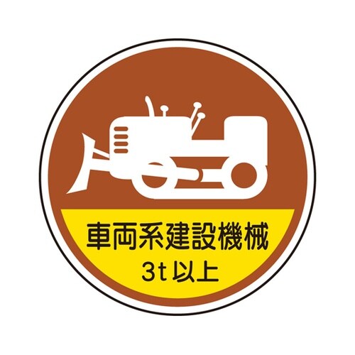 作業管理ステッカー 車両系建設機械3t以
