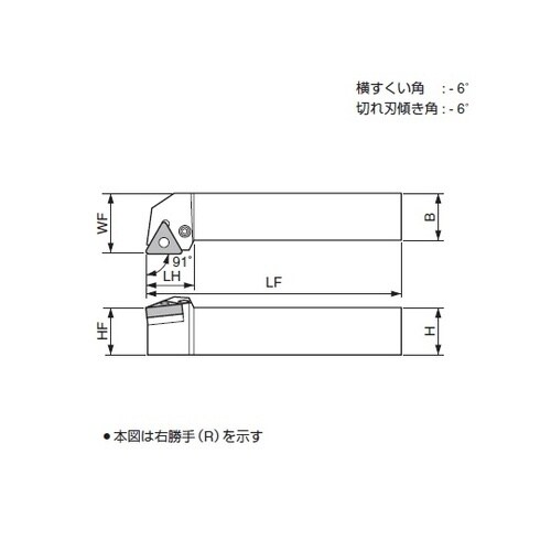 ホルダ 外径旋削用 PTGNR1616H
