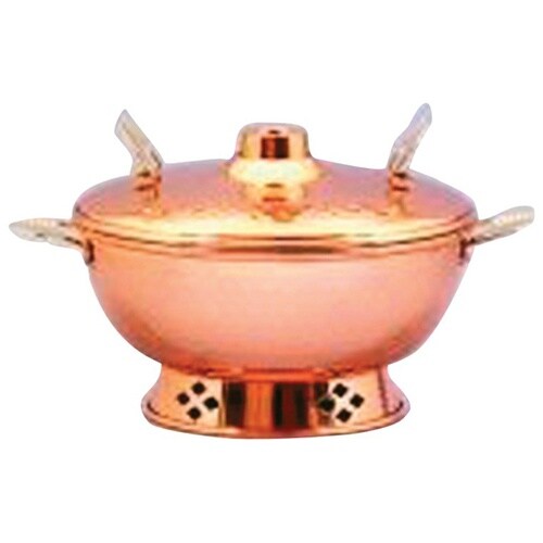 純銅製 槌目入 しゃぶしゃぶ鍋 22cm