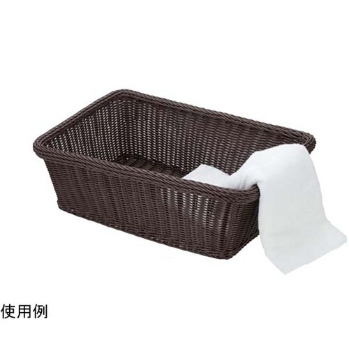 PPランドリーバスケット長角(ダークブラ