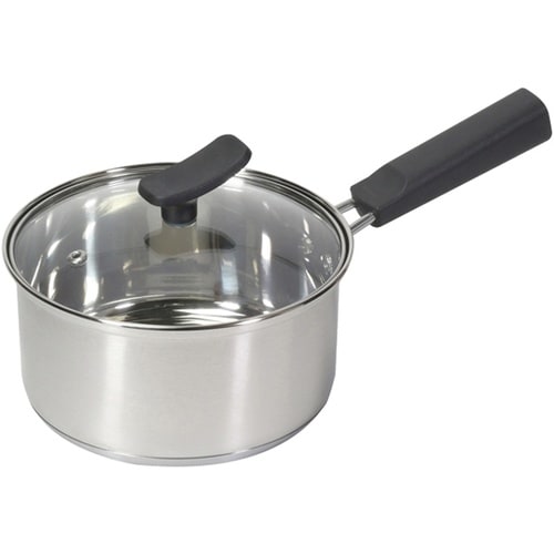 チーノ ステンレス製3層底ガラス蓋付片手