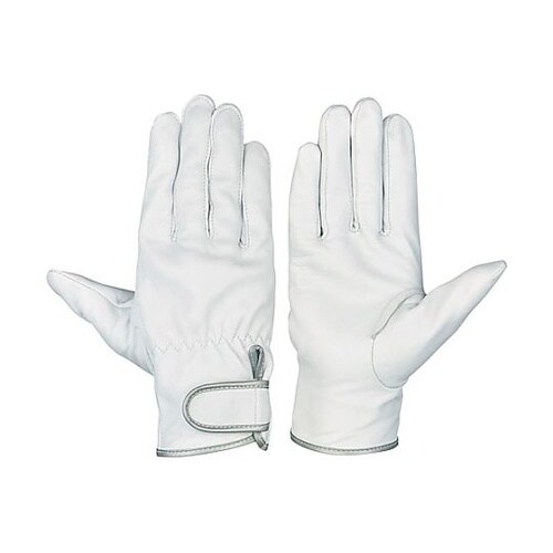 ヤギ革手袋(袖口マジックタイプ) 白 M
