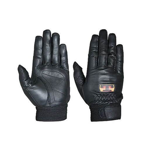 牛革手袋 手の平アテ付(ブラック)M C