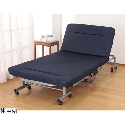 折りたたみソフソファベッド ネイビー(組