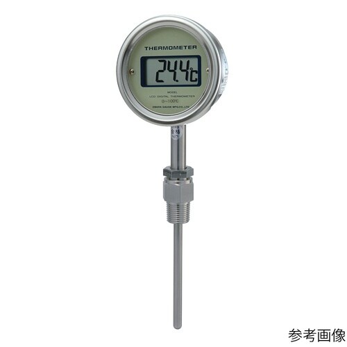 電池タイプ 液晶デジタル温度計(直結立型