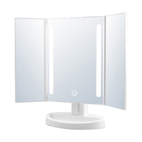 LEDメイクアップミラー 三面鏡タイプ