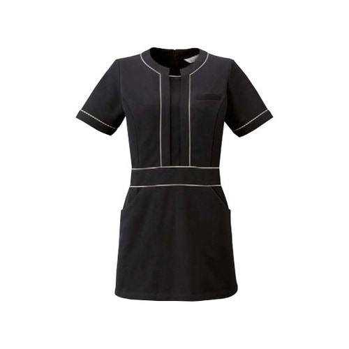 チュニック ブラック 15号 丸編みニッ