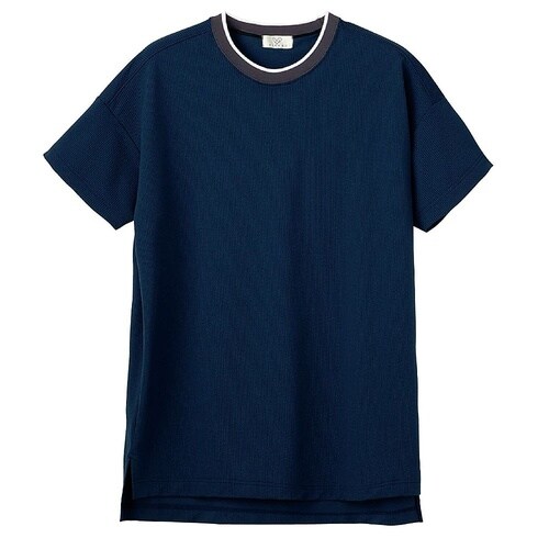 入浴介助用シャツ ネイビー LL(身丈7