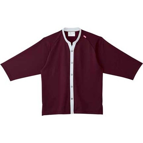 前開きシャツ ワイン M(身丈68cm)